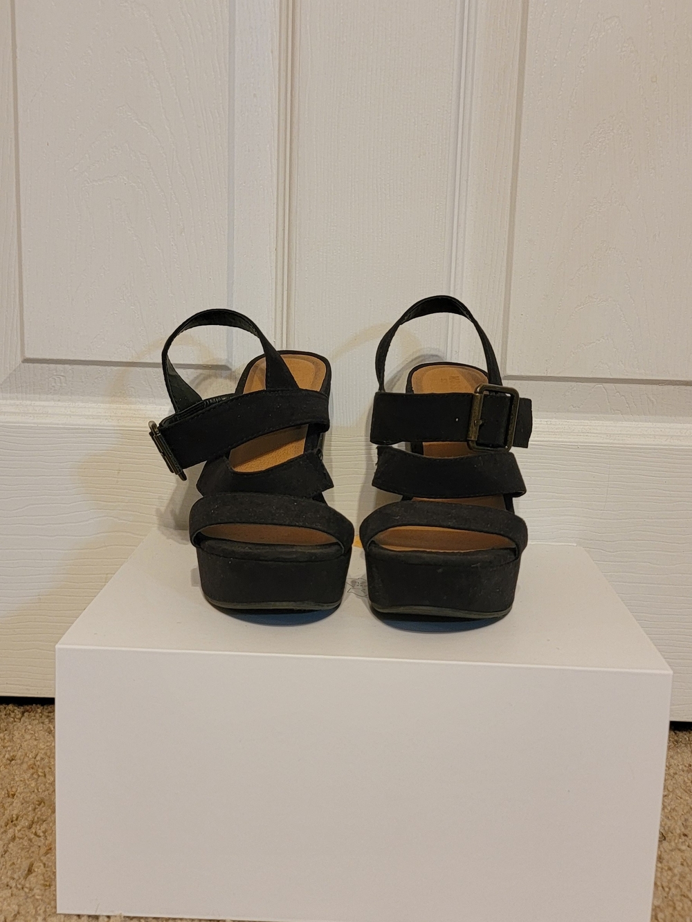 Mossimo Supply Co. Black Platform Strappy Heels
